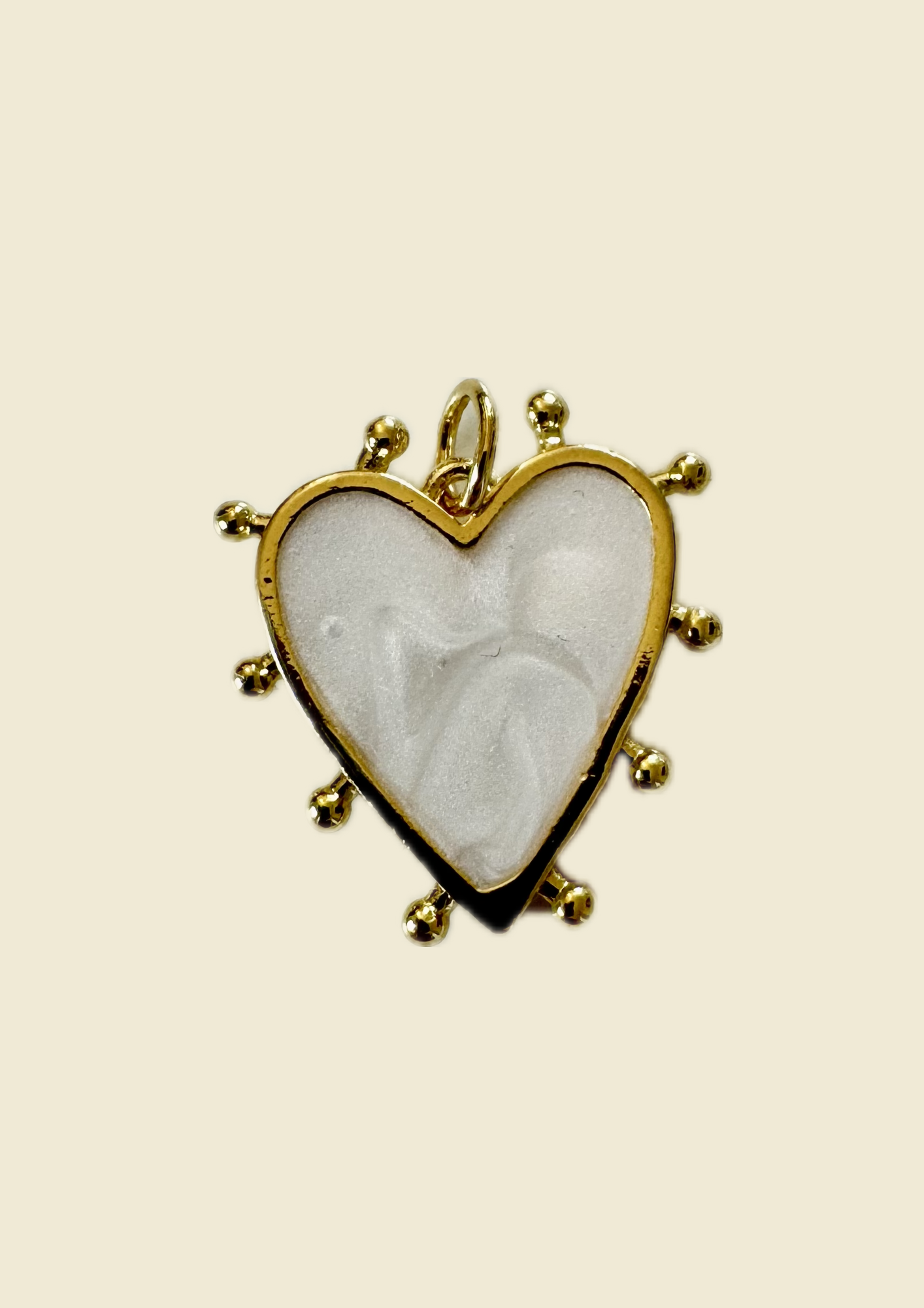 Charms coeur blanc