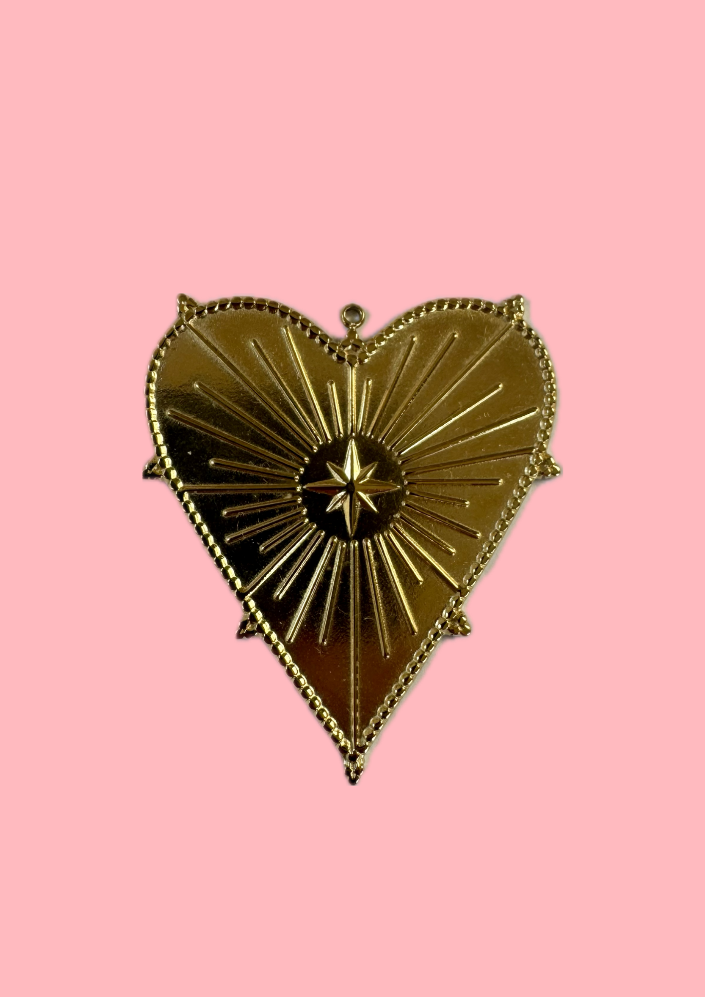 Charms coeur relief