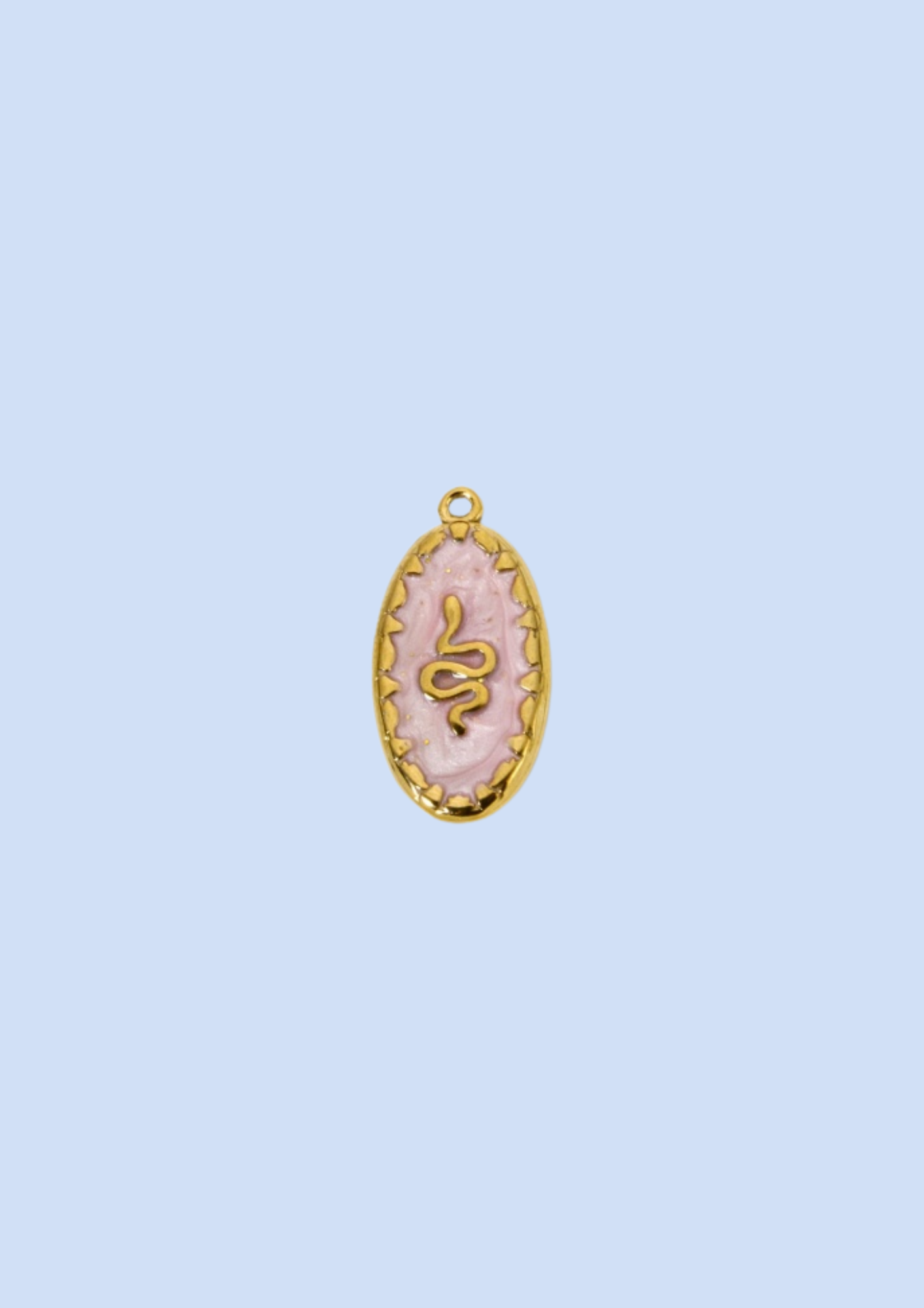 Charms médaillon serpent poudré