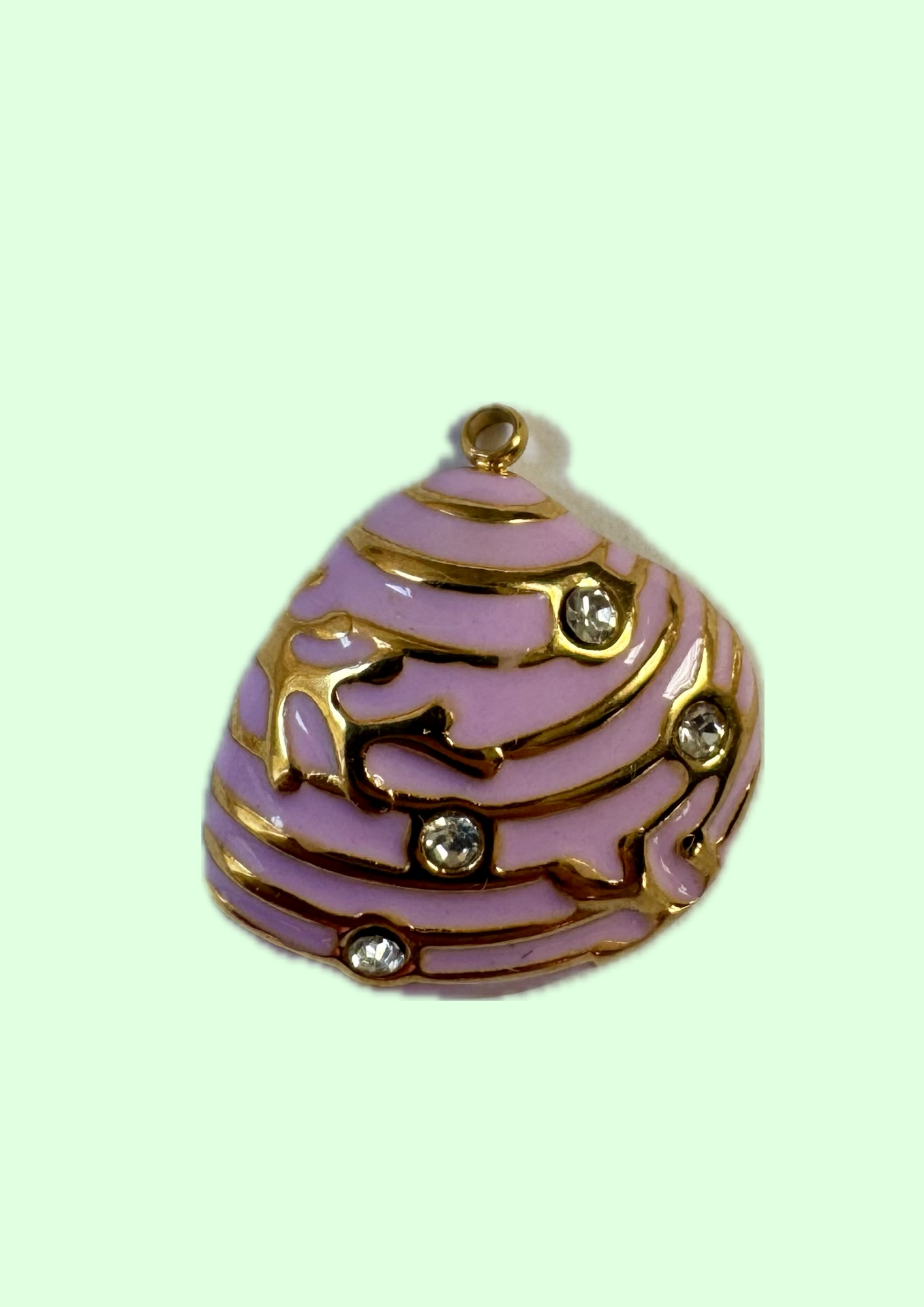 Charms coquillage rose