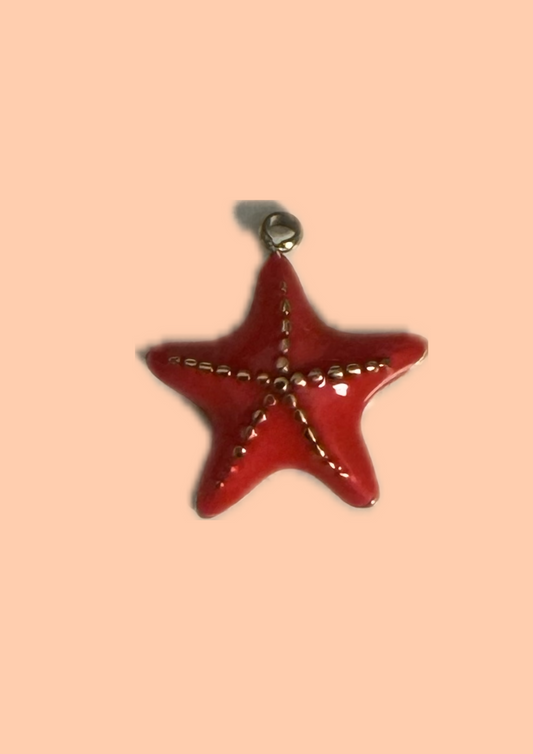 Charms étoile de mer rouge