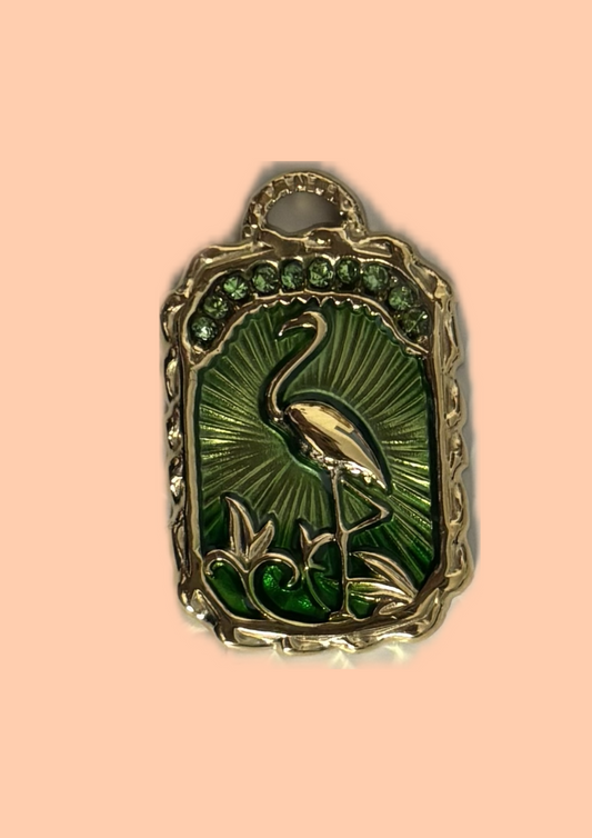 Charms cygne vert