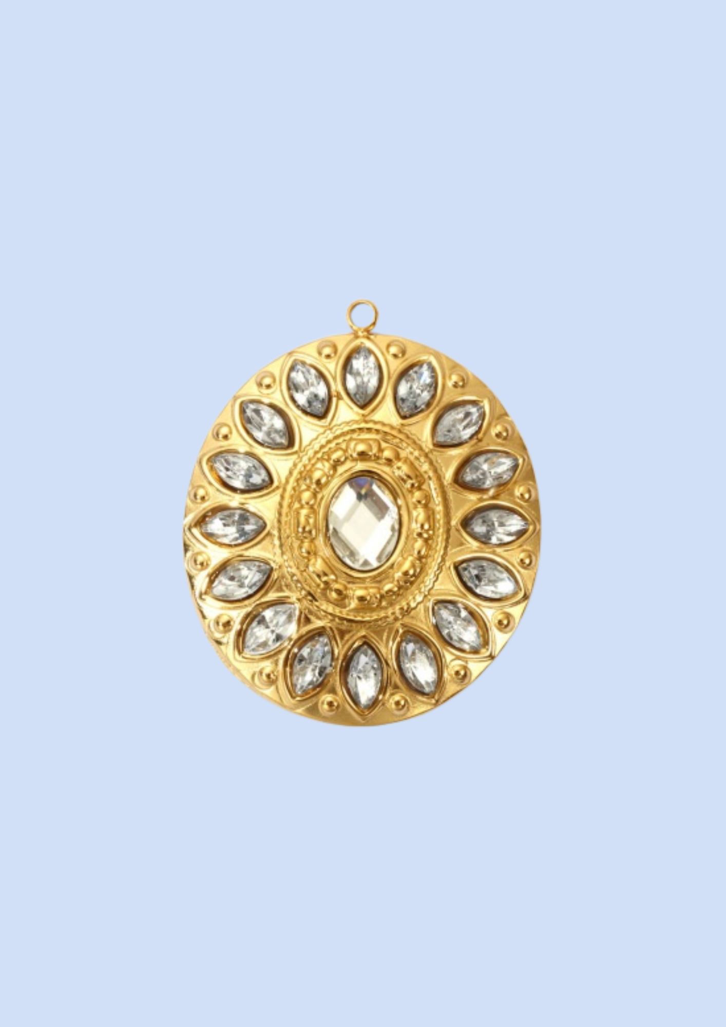 Charms ovale à strass