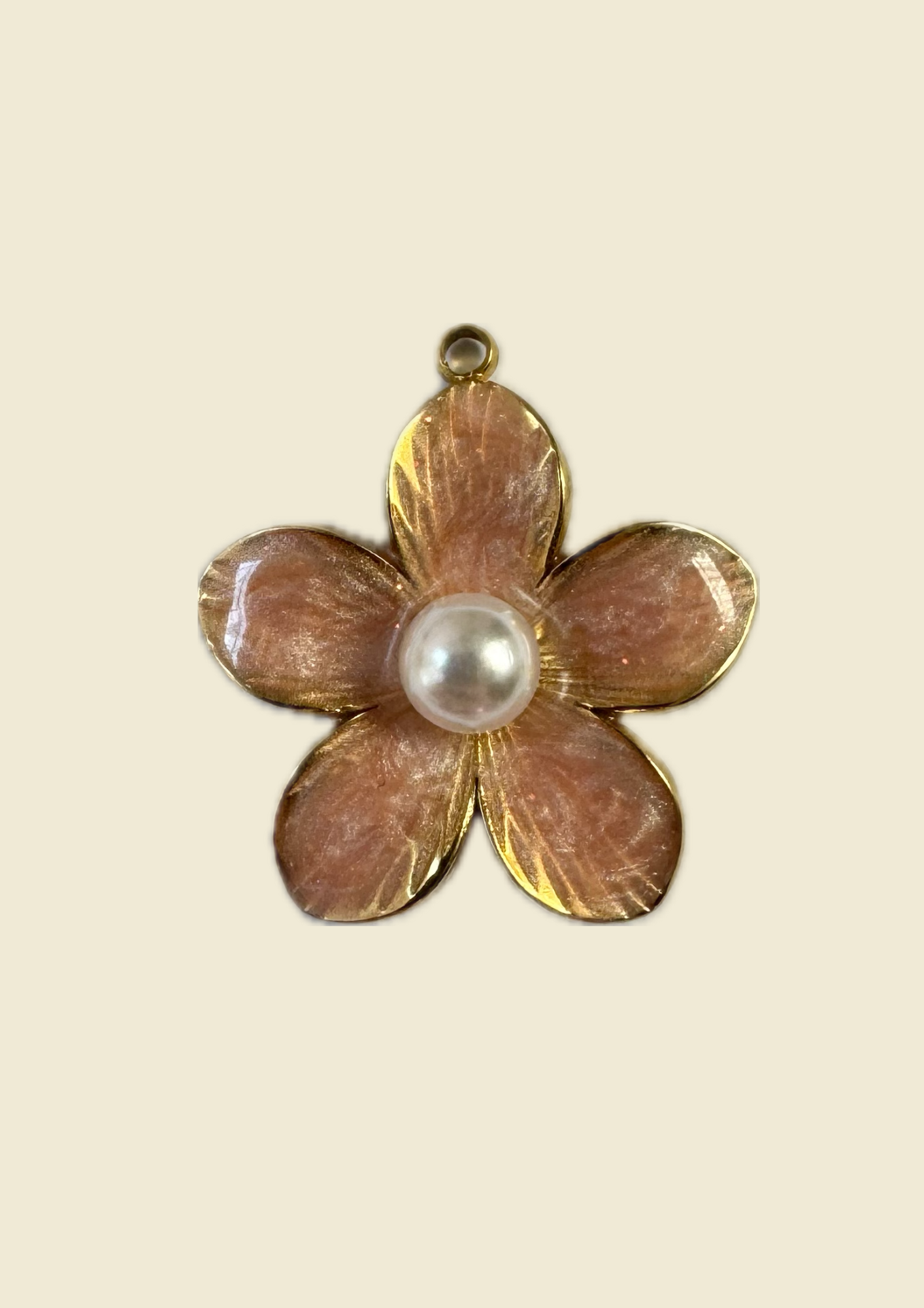Charms fleur perlé