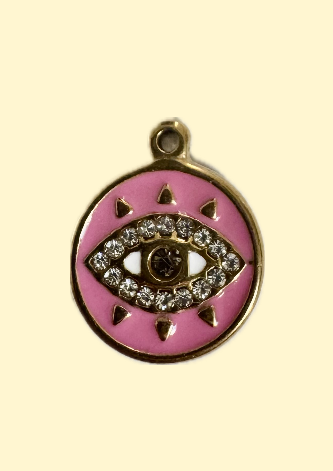 Charms oeil rose
