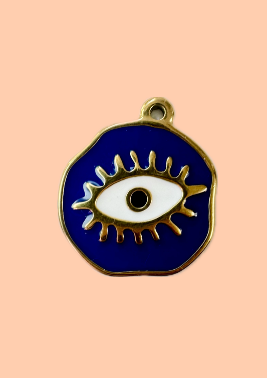 Charms oeil rond bleu