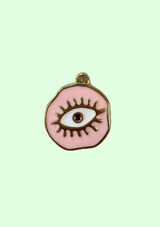 Charms oeil rose clair
