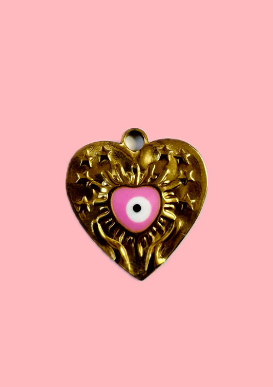 Charms coeur karma rose