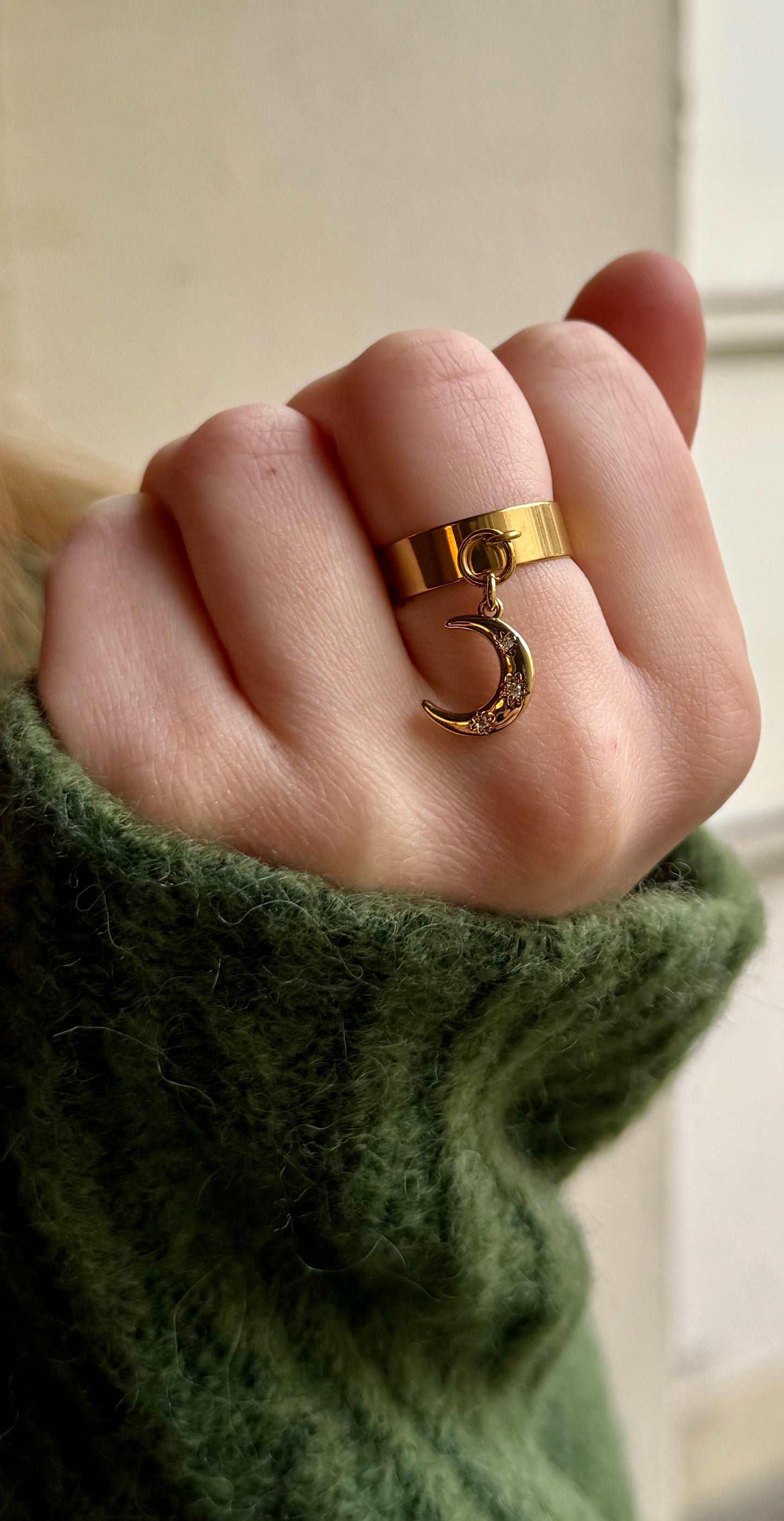 Bague à charms Lune