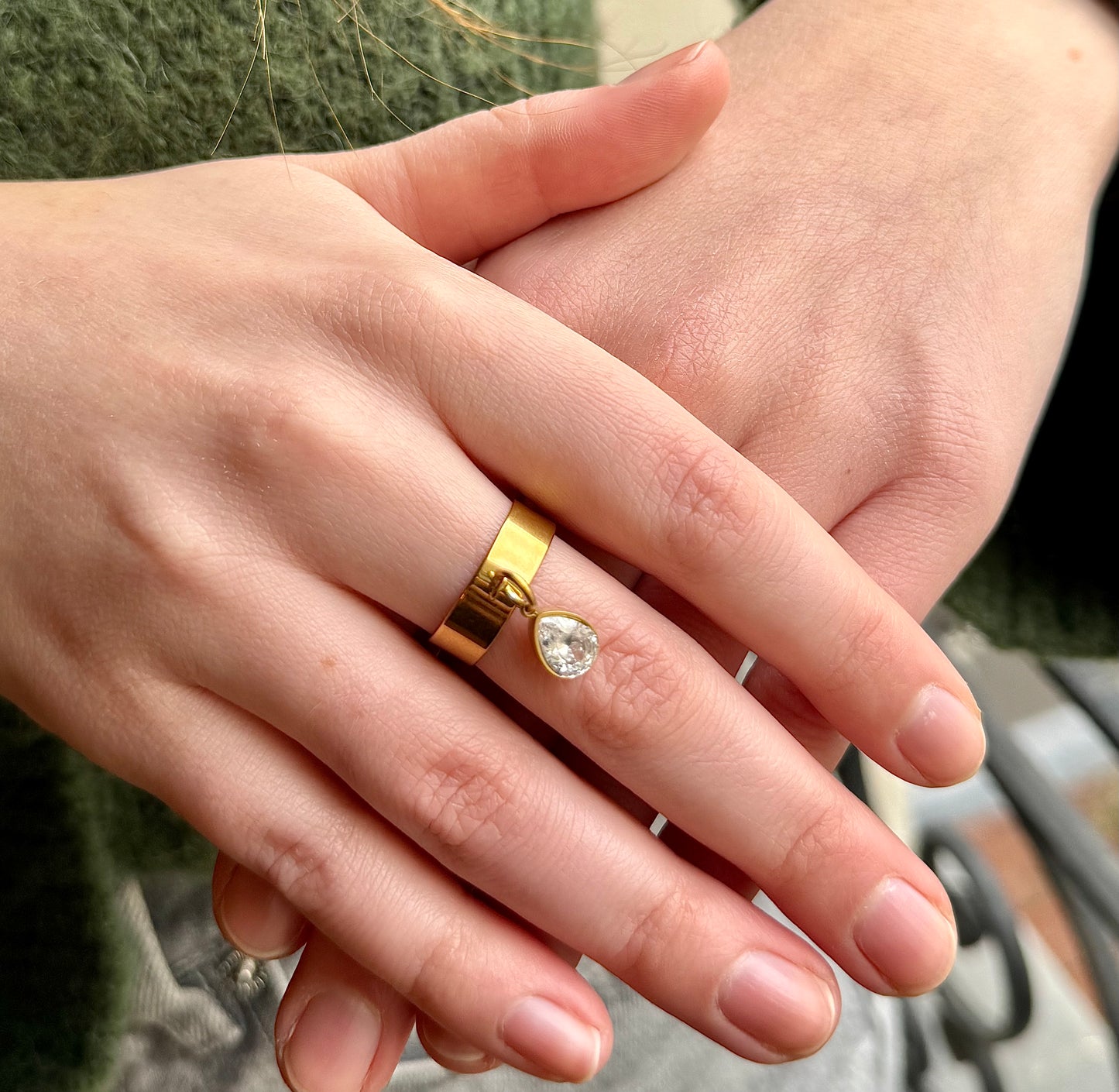 Bague à charms diamant